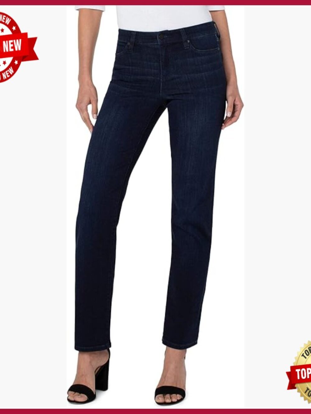 Straight Leg Jeans High Rise 9.25 Inch Front Rise 15.5 Leg Opening